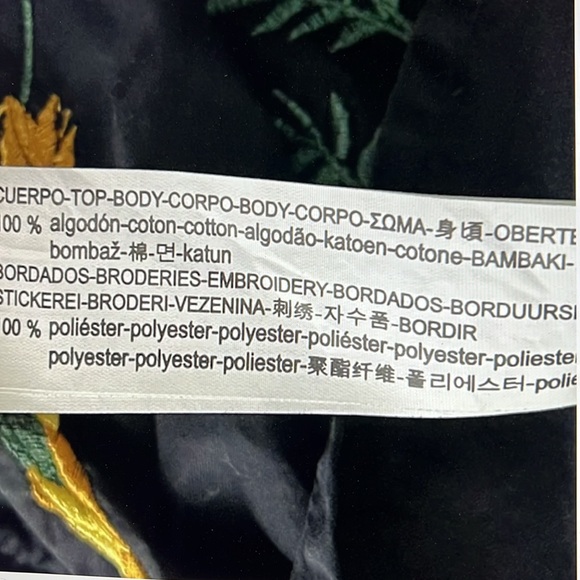 NWT ZARA Trafaluc Collection Embroidered Sleeve Shift Dress Black Ruffle Trim - Picture 11 of 13